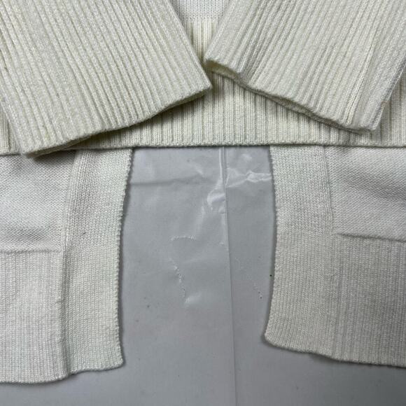 Athleta Highland Crossback Split Sweater Cream Winter White Size 291884 Size M - Picture 9 of 12